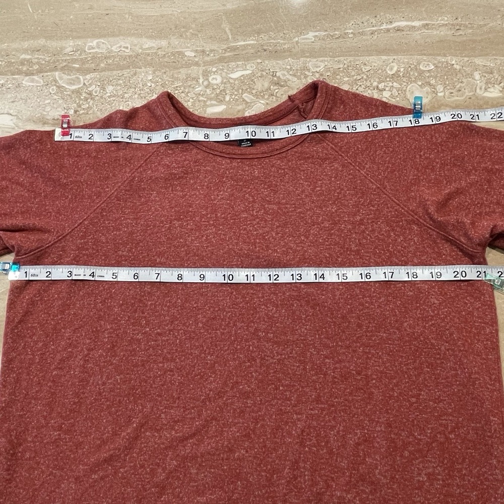 Buffalo David Bitton LS Sweater Shirt Mens M Rust Brown Crew Neck Chore Cowboy - Picture 6 of 12